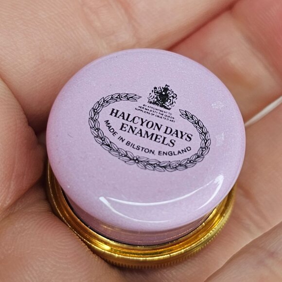 Halcyon Days Enamels Trinket Box Victorian Girl Doll & Dog Design - Picture 4 of 8